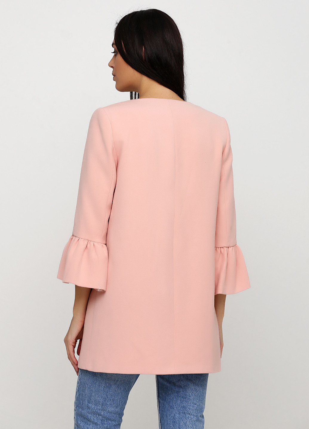 Светло-розовое Кэжуал пальто Zara однотонное