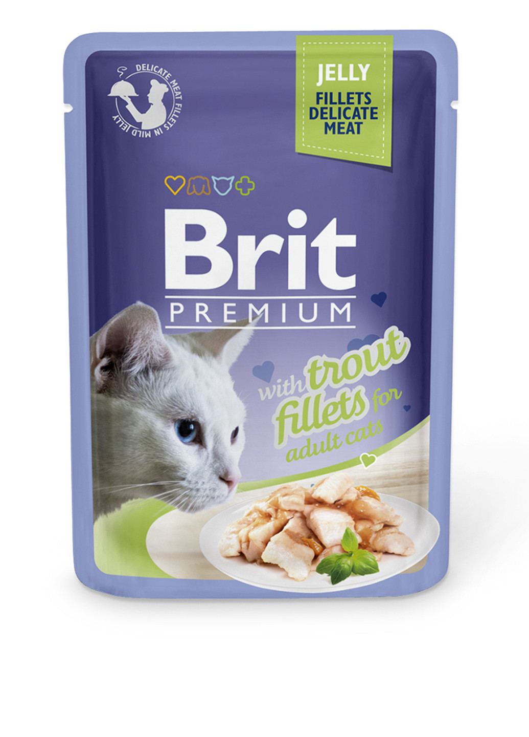 Корм premium cat pouch (філе форелі в желе), 85 г Brit (39920182)