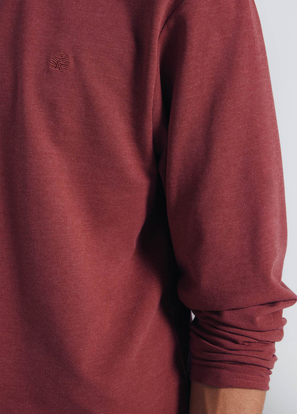 Лонгслів Springfield меланж світло-бордовий кежуали бавовна