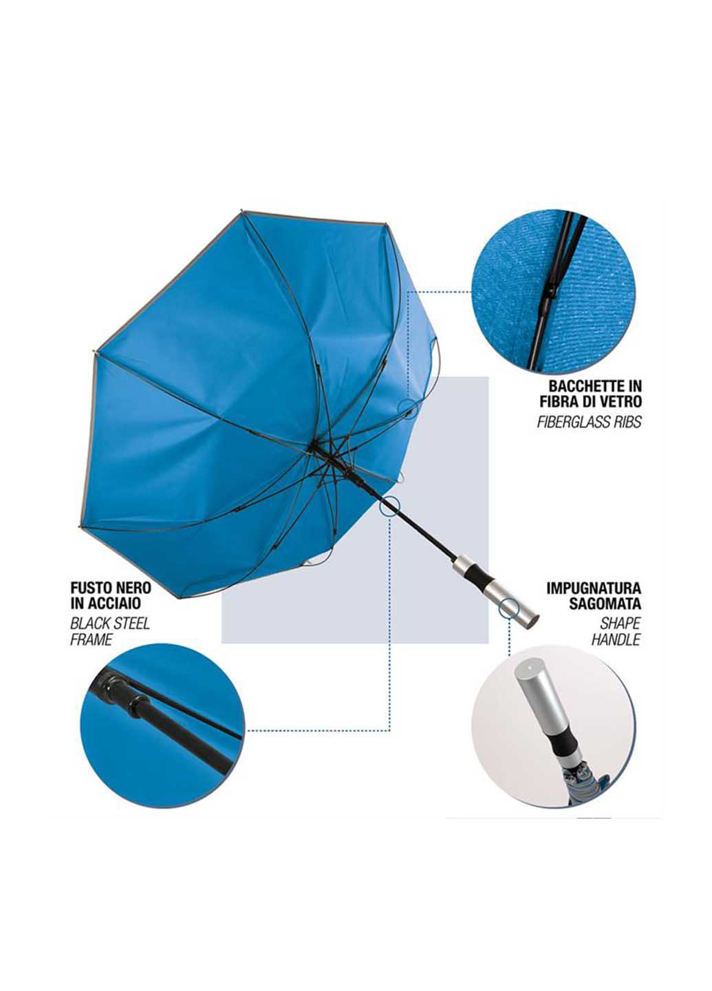Синя} парасолька Perletti велика система антивітер (363640830)
