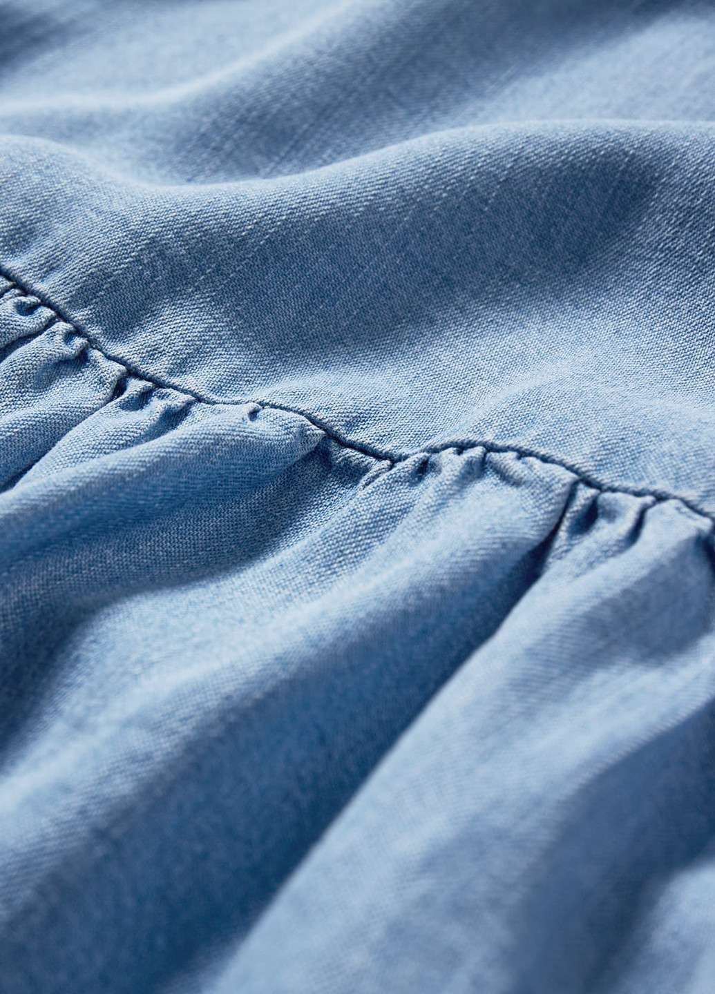 Голубое кэжуал, джинсовое платье рубашка C&A однотонное
