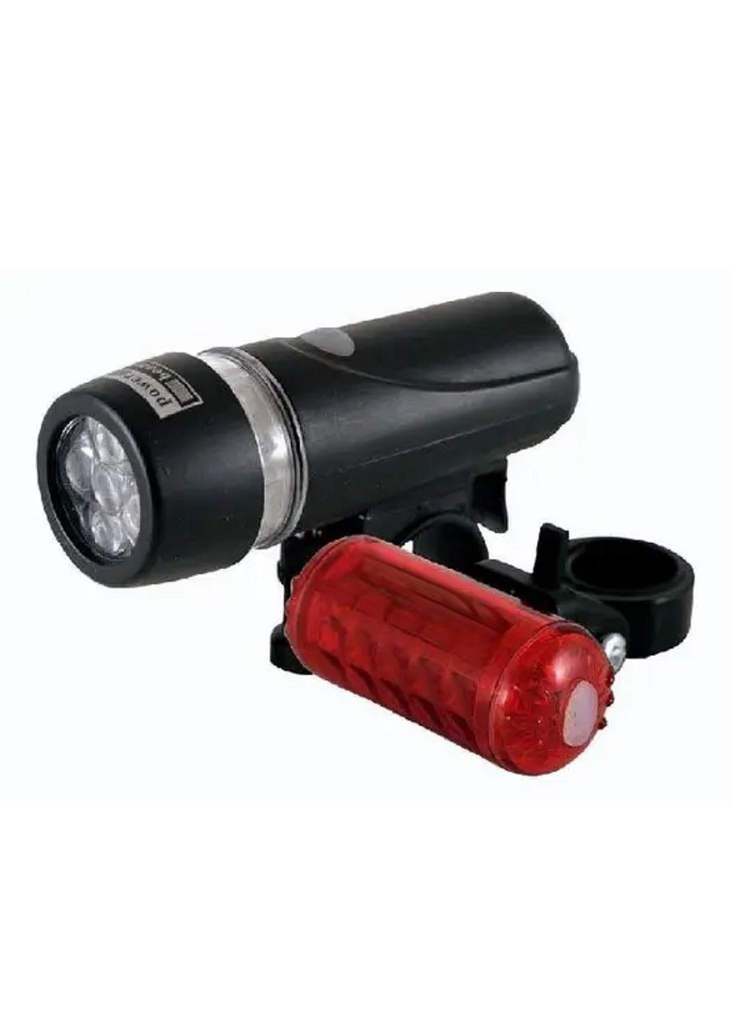 Комплект велосипедного света передний и задний свет для велосипеда освещение фонарь мигалка на батарейках 5 LED (22378-Нов) Unbranded (253475424)
