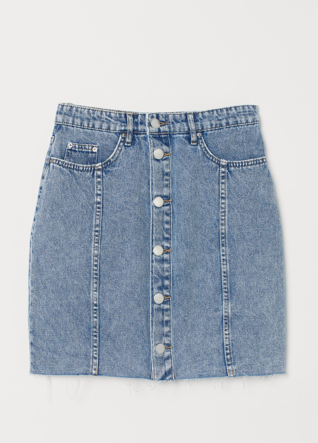 Спідниця H&M напис блакитна джинсова бавовна