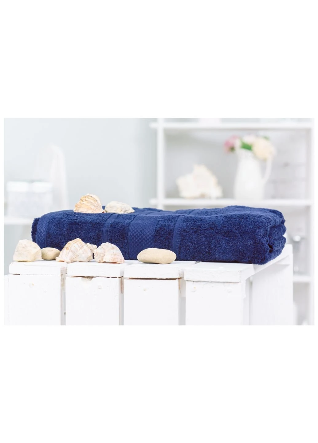 Полотенце MirSon банное №5003 SoftNess Darkblue 100x150 см (2200003181210) No Brand темно-синий