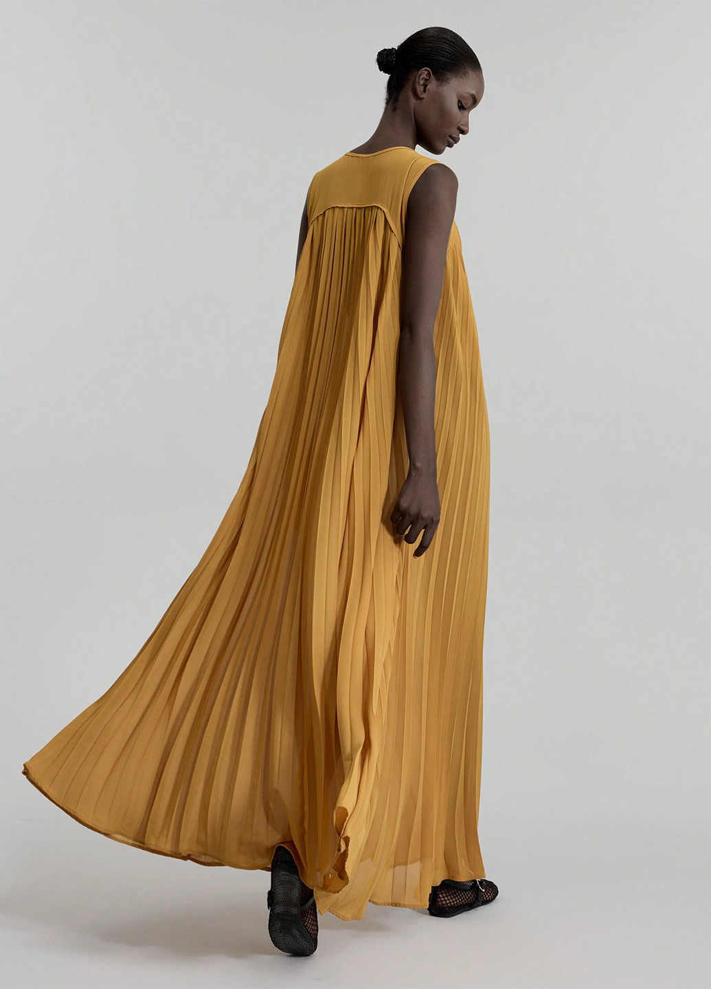 Гірчична святковий, вечірня сукня а-силует SHEIN однотонна