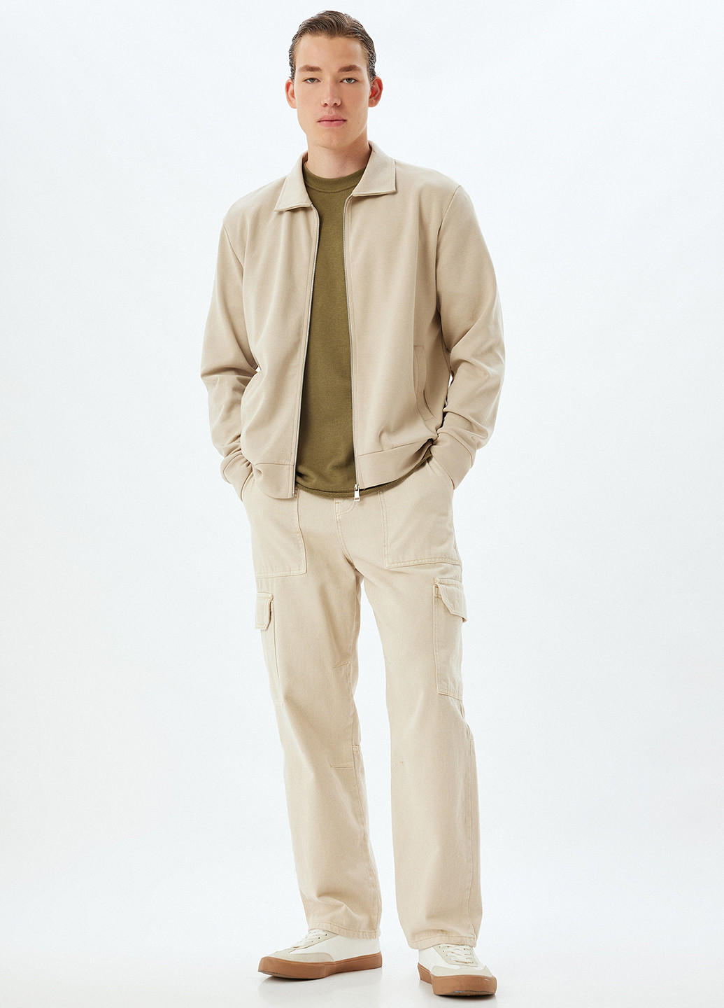 Бежева демісезонна куртка KOTON