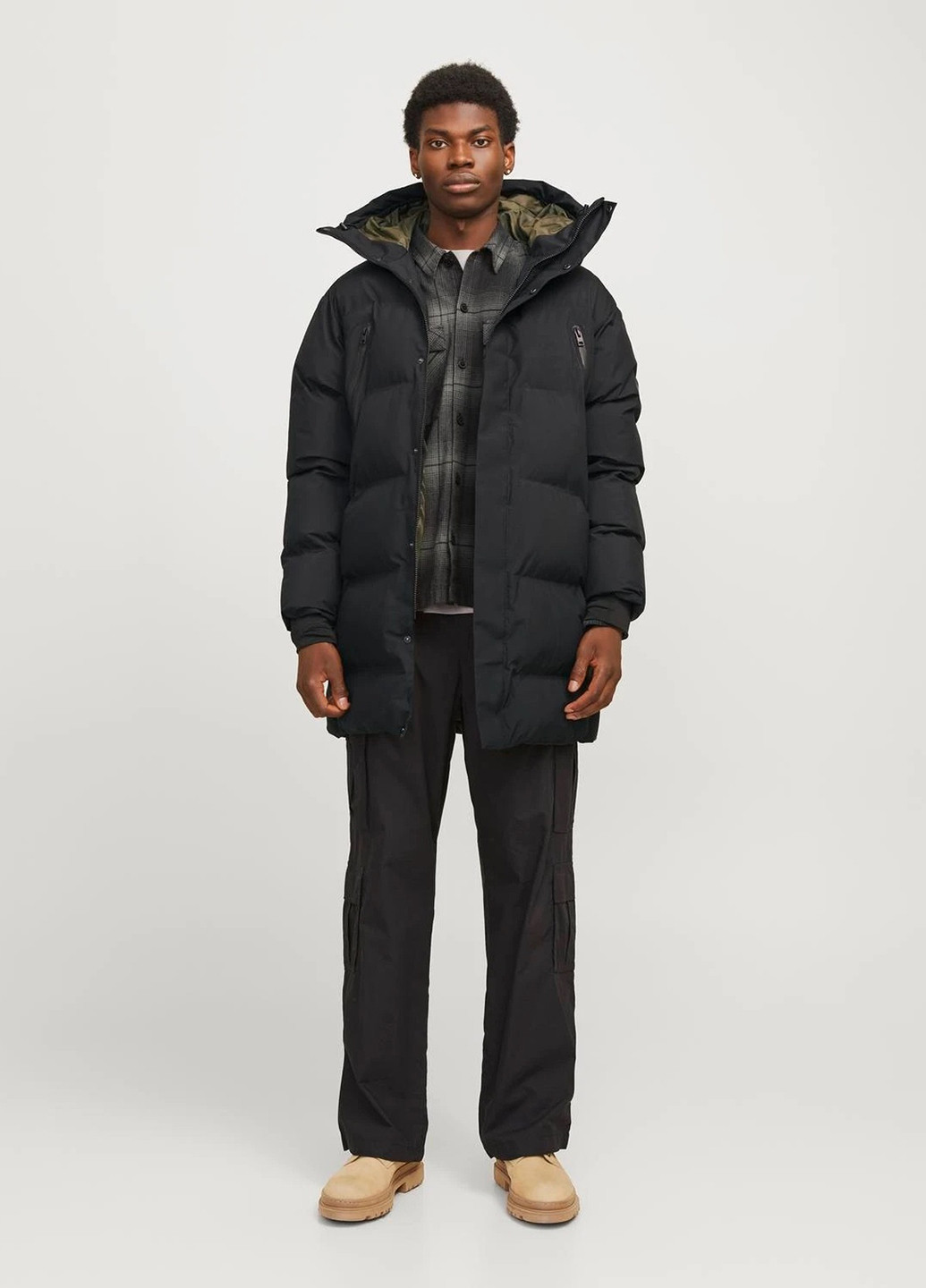 Чорна зимня куртка Jack & Jones