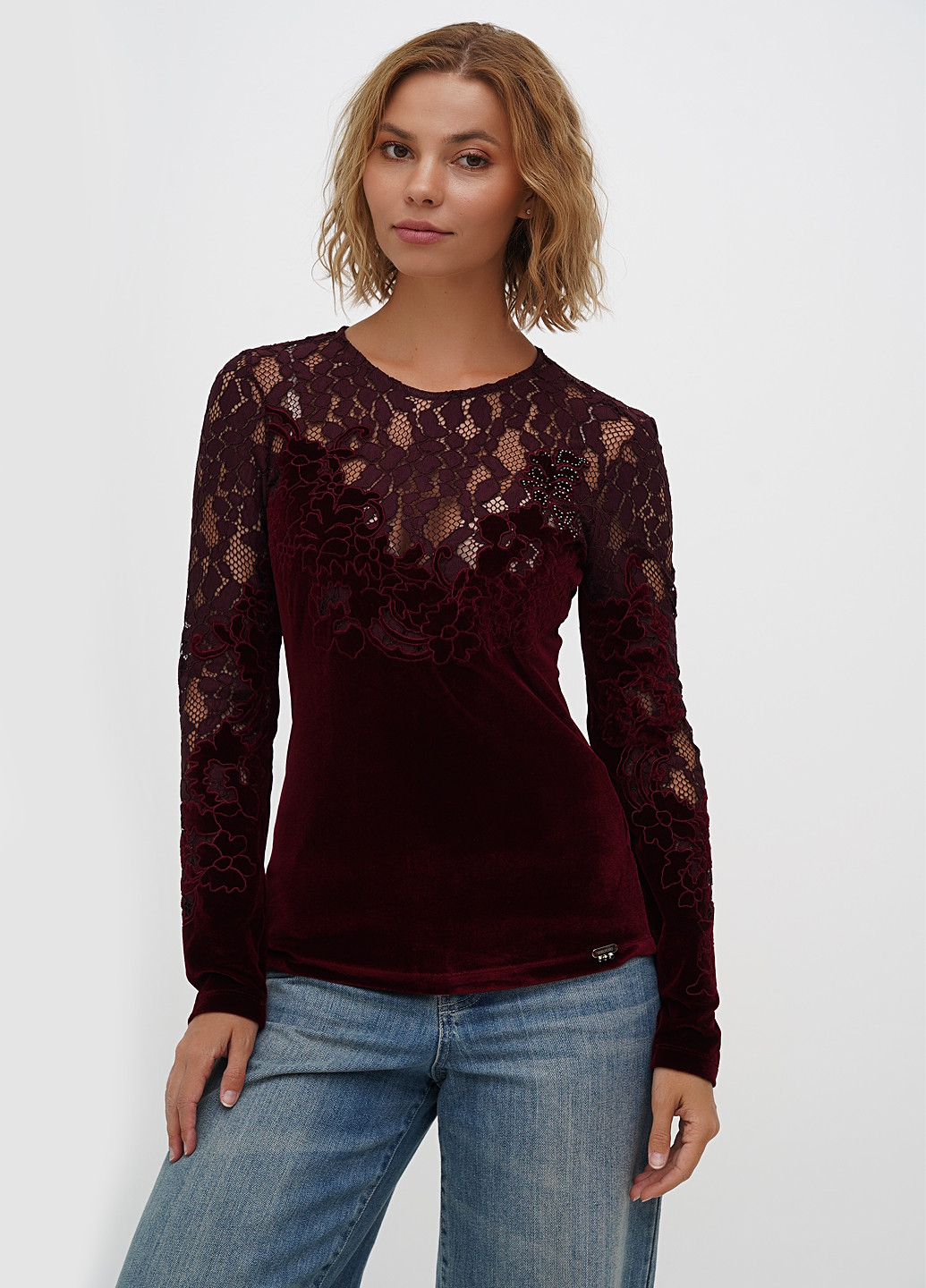 Вишнева блуза Sassofono