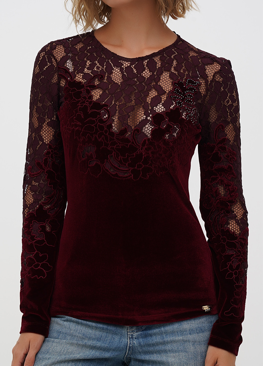 Вишнева блуза Sassofono