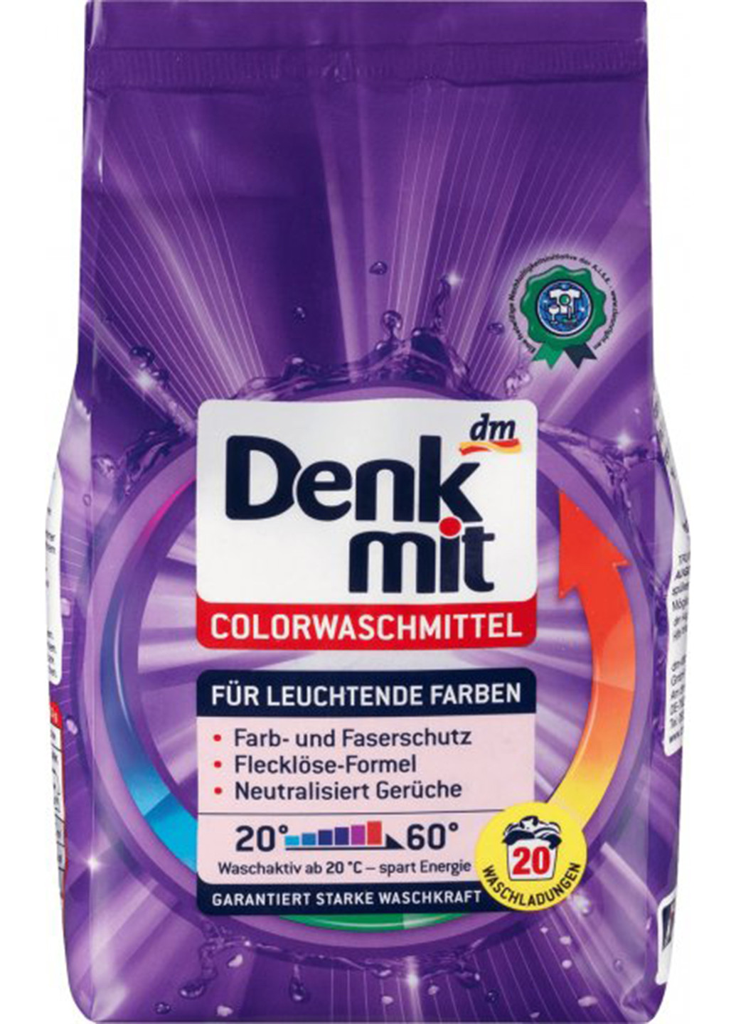Пральний порошок кольорової білизни 1,35 кг 20 прань Denkmit (254371987)