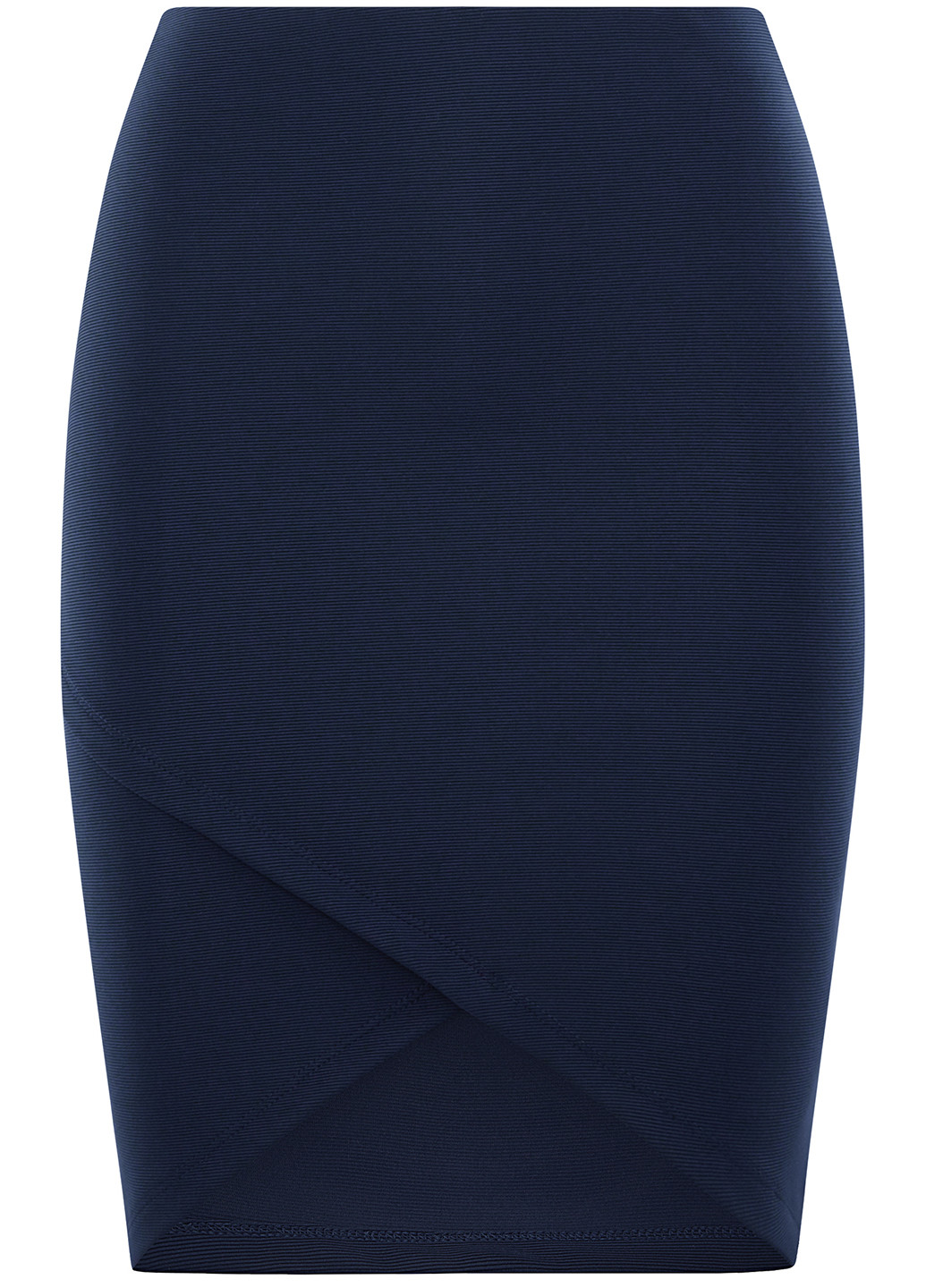 Темно-синяя кэжуал однотонная юбка Oodji мини