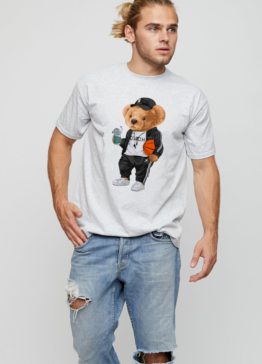 Сіра футболка чоловіча basic YAPPI