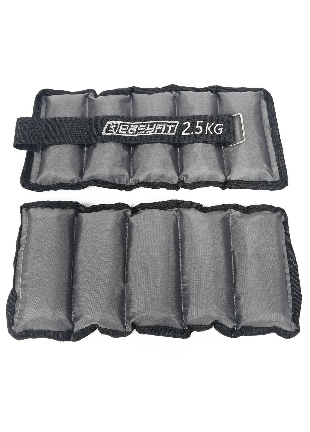 Обтяжувачі Metal 2 шт по 2.5 кг з фіксованою вагою (манжети для рук і ніг з металевим наповнювачем) EF-WA-2-5 EasyFit (240690948)