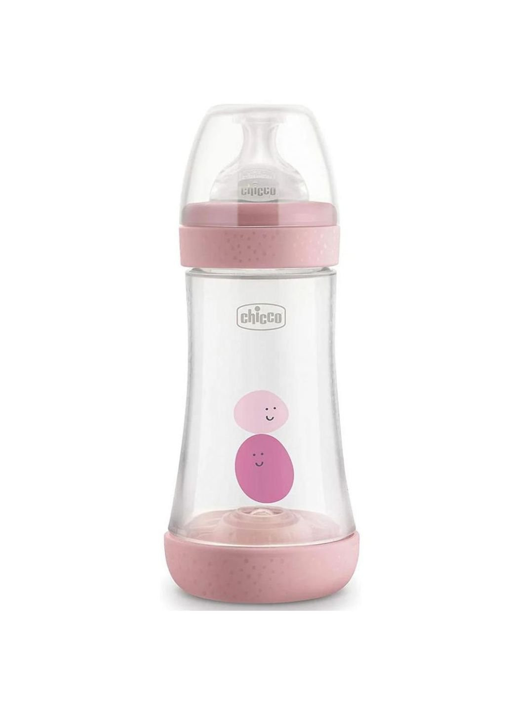 Бутылочка для кормления пластиковая Perfect 5 с силиконовой соской 2м+ 240 мл Розова Chicco (252189772)