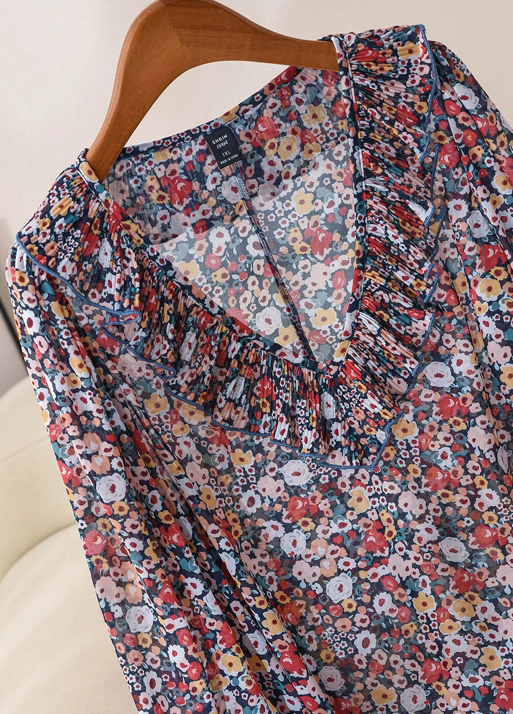 Комбинированная блуза SHEIN