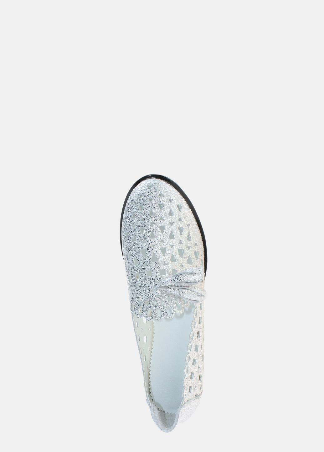 Женские балетки rv185 серебро Violetti | серебряные однотонные натуральная кожа (317432401)