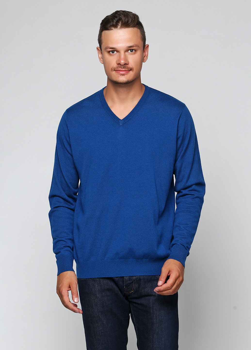 Синий демисезонный пуловер пуловер Pierre Balmain