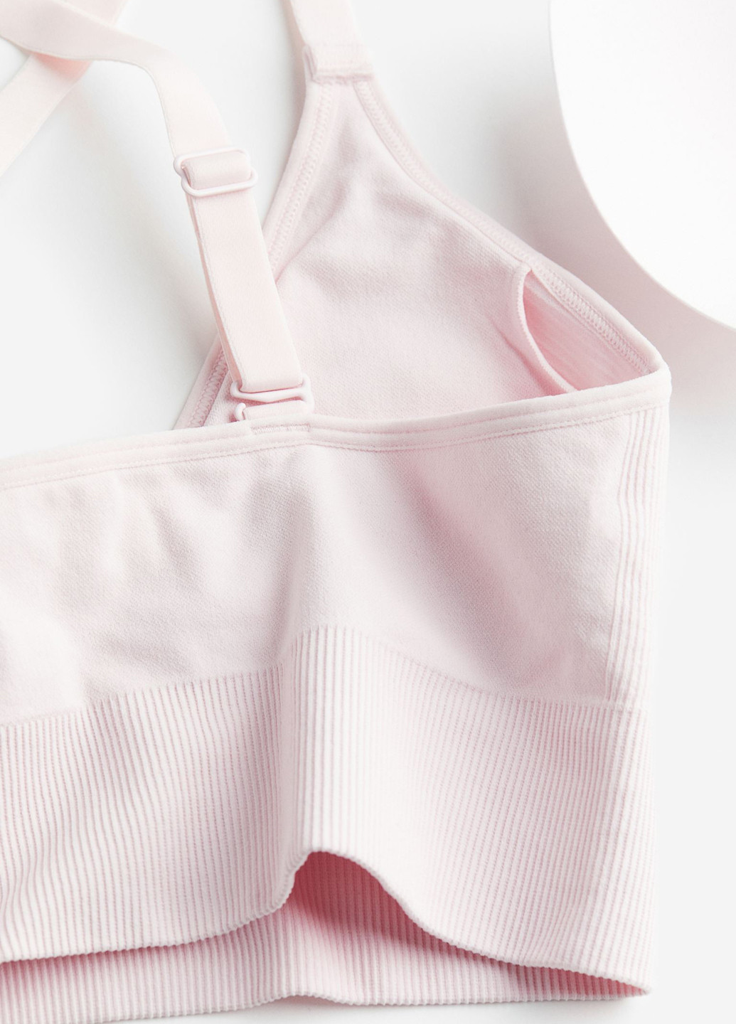 Светло-розовый топ бюстгальтер H&M без косточек полиамид