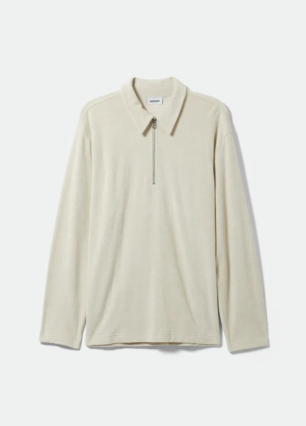 Песочная футболка-поло для мужчин Weekday однотонная