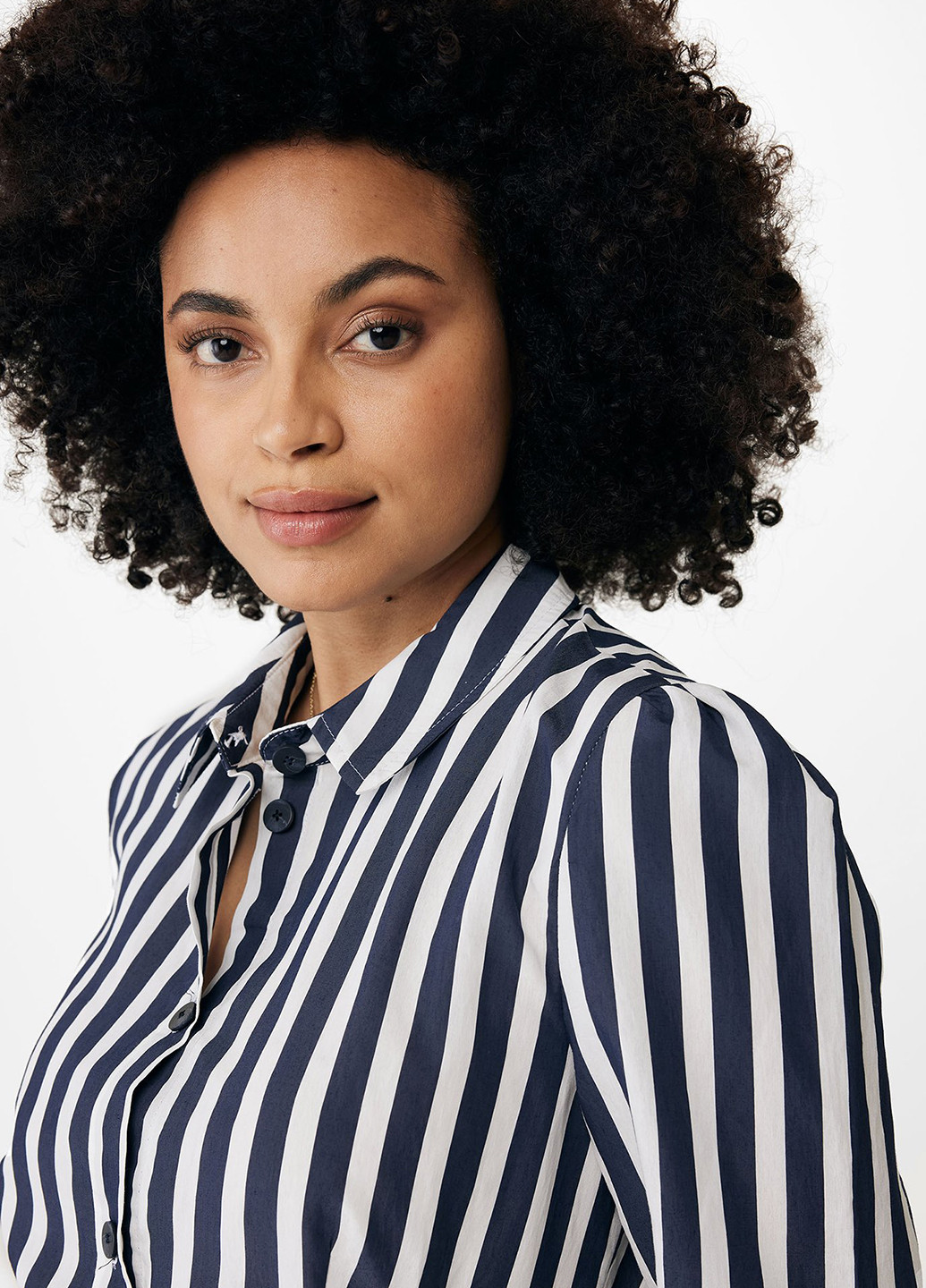 Синее кэжуал платье рубашка Mexx в полоску