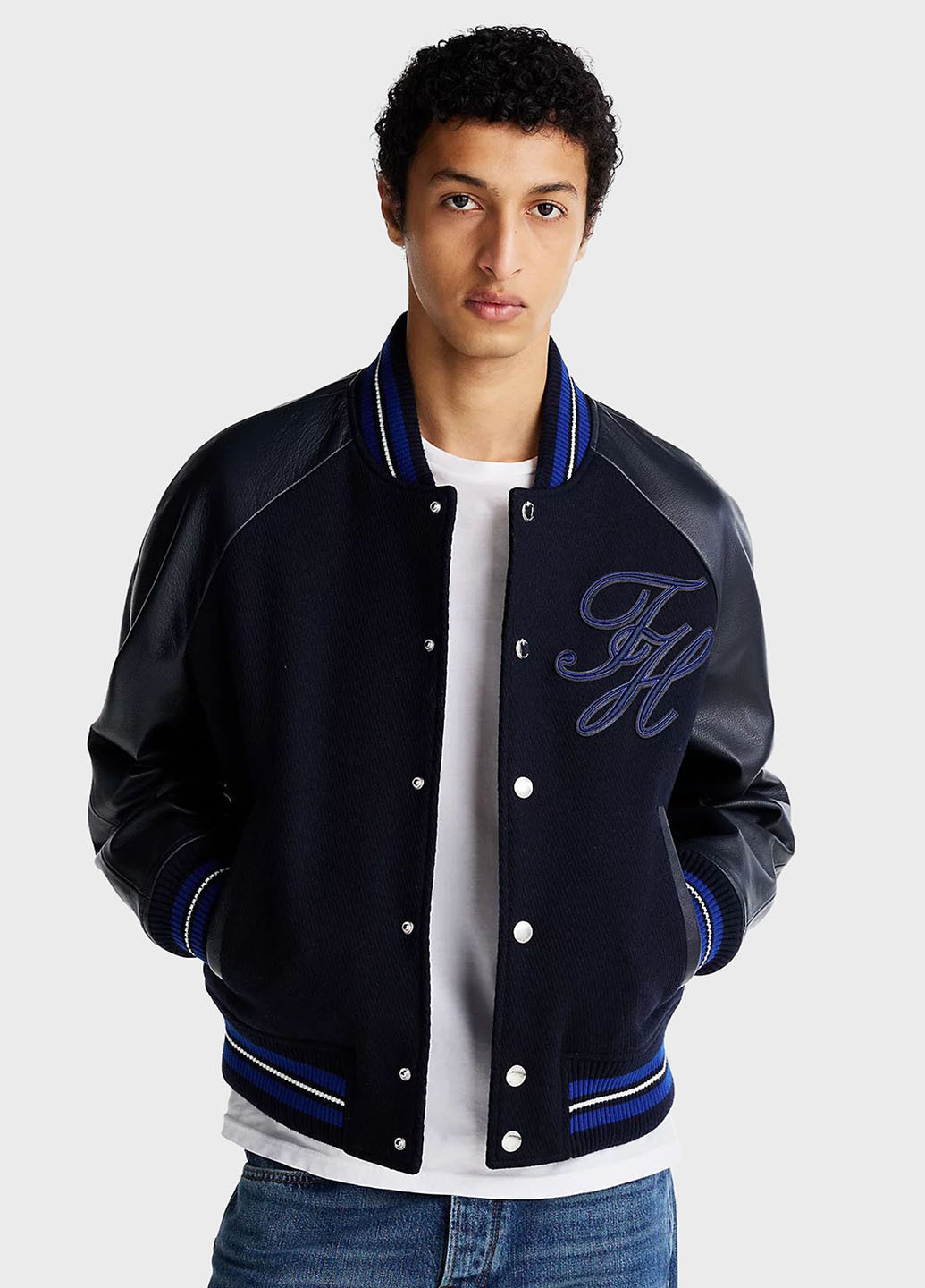 Бомбер Tommy Hilfiger бейсбольный на кнопках (347581621)