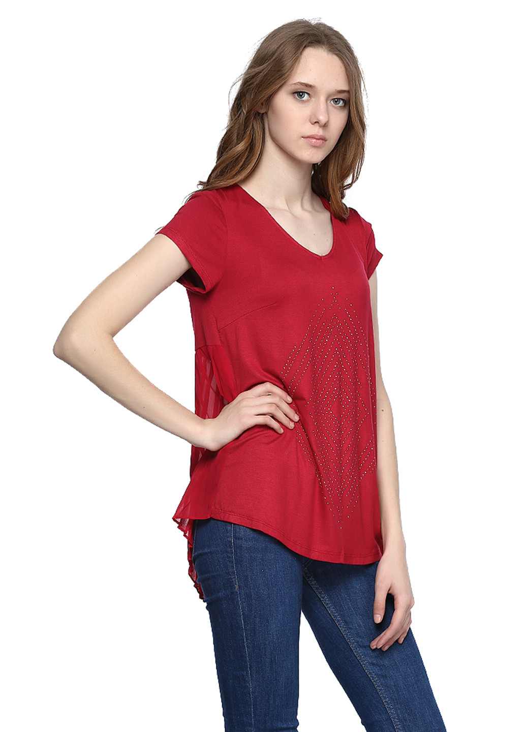 Красная летняя футболка Яavin