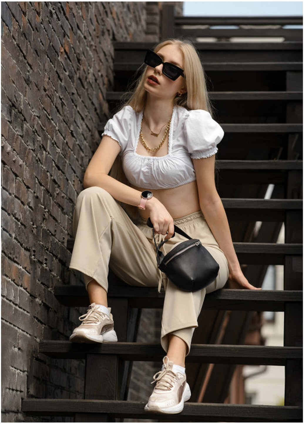 Сумка на пояс (бананка) женская 24х4х15 см Sambag (211366781)