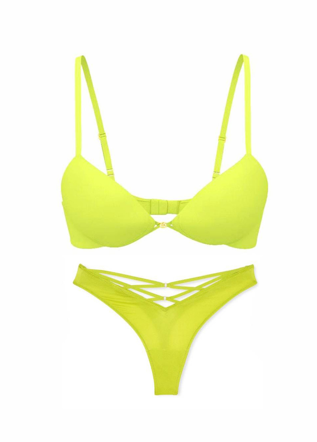 Салатовый демисезонный комплект (бюстгальтер, трусики) Victoria's Secret