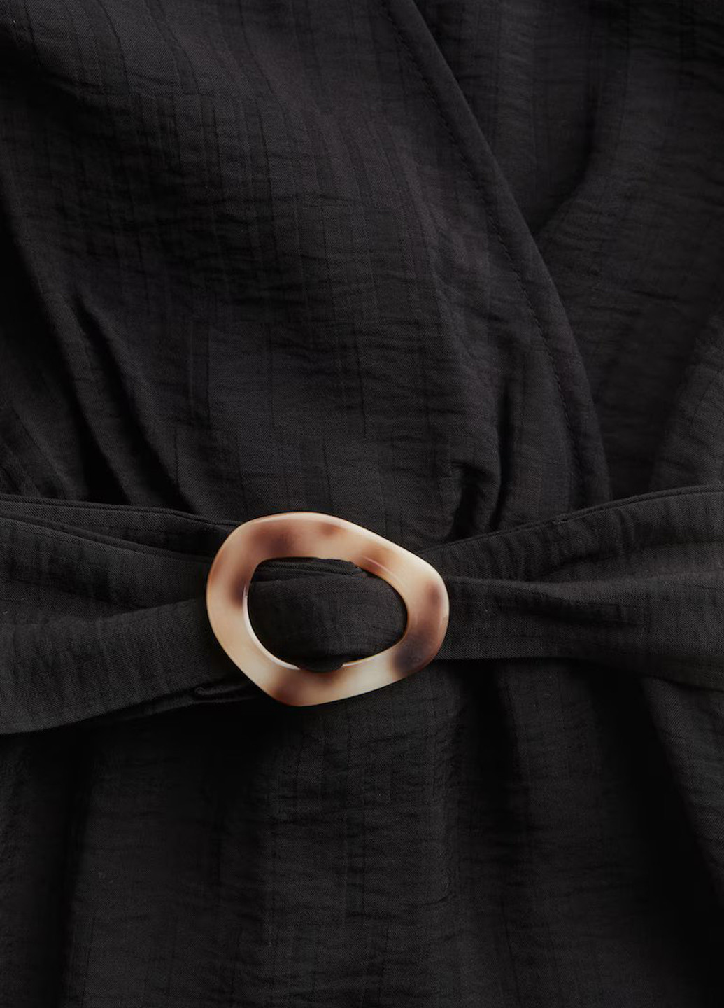 Чорна кежуал сукня на запах, кльош H&M однотонна