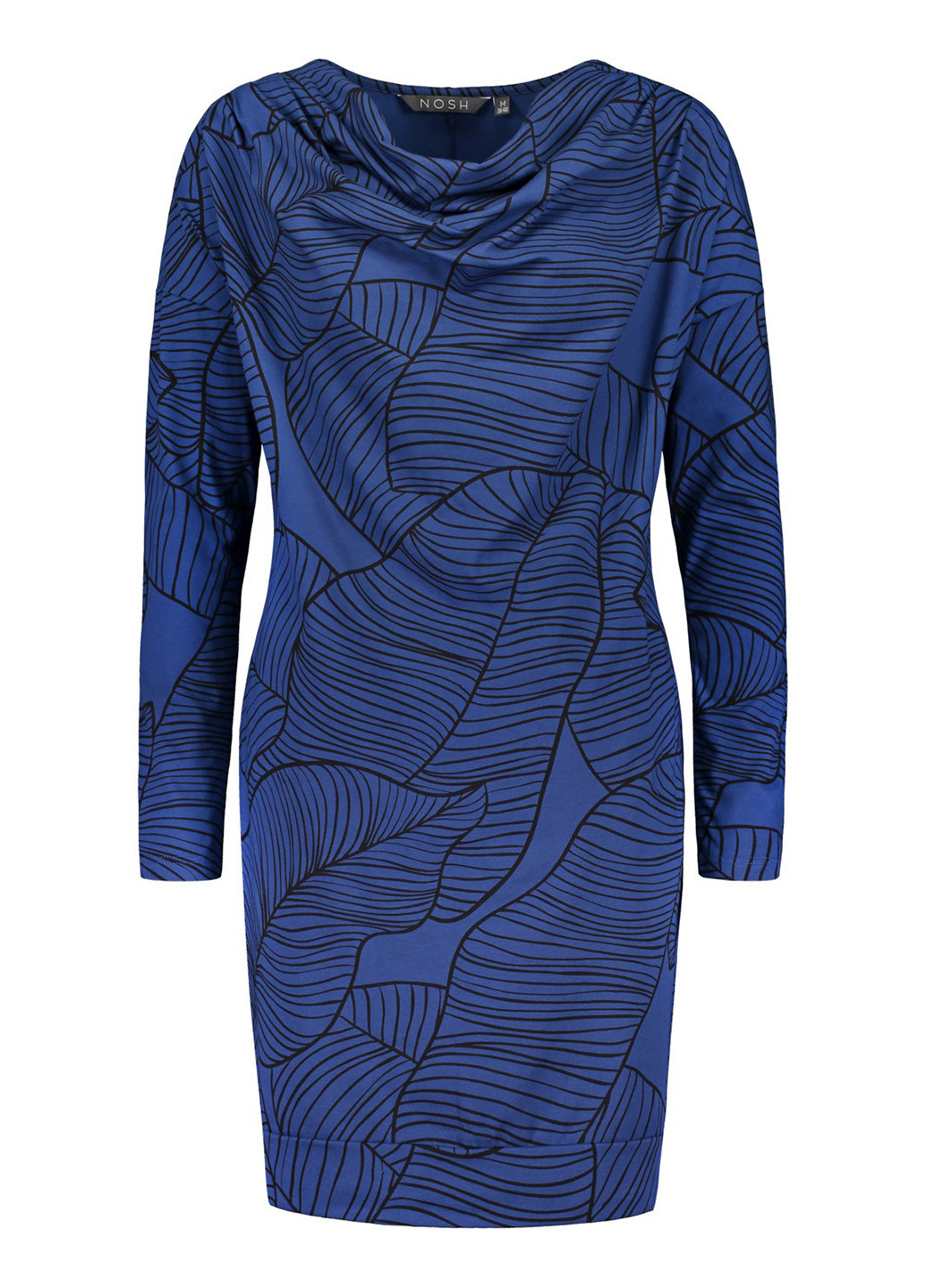 Синее кэжуал платье футляр NOSH с абстрактным узором