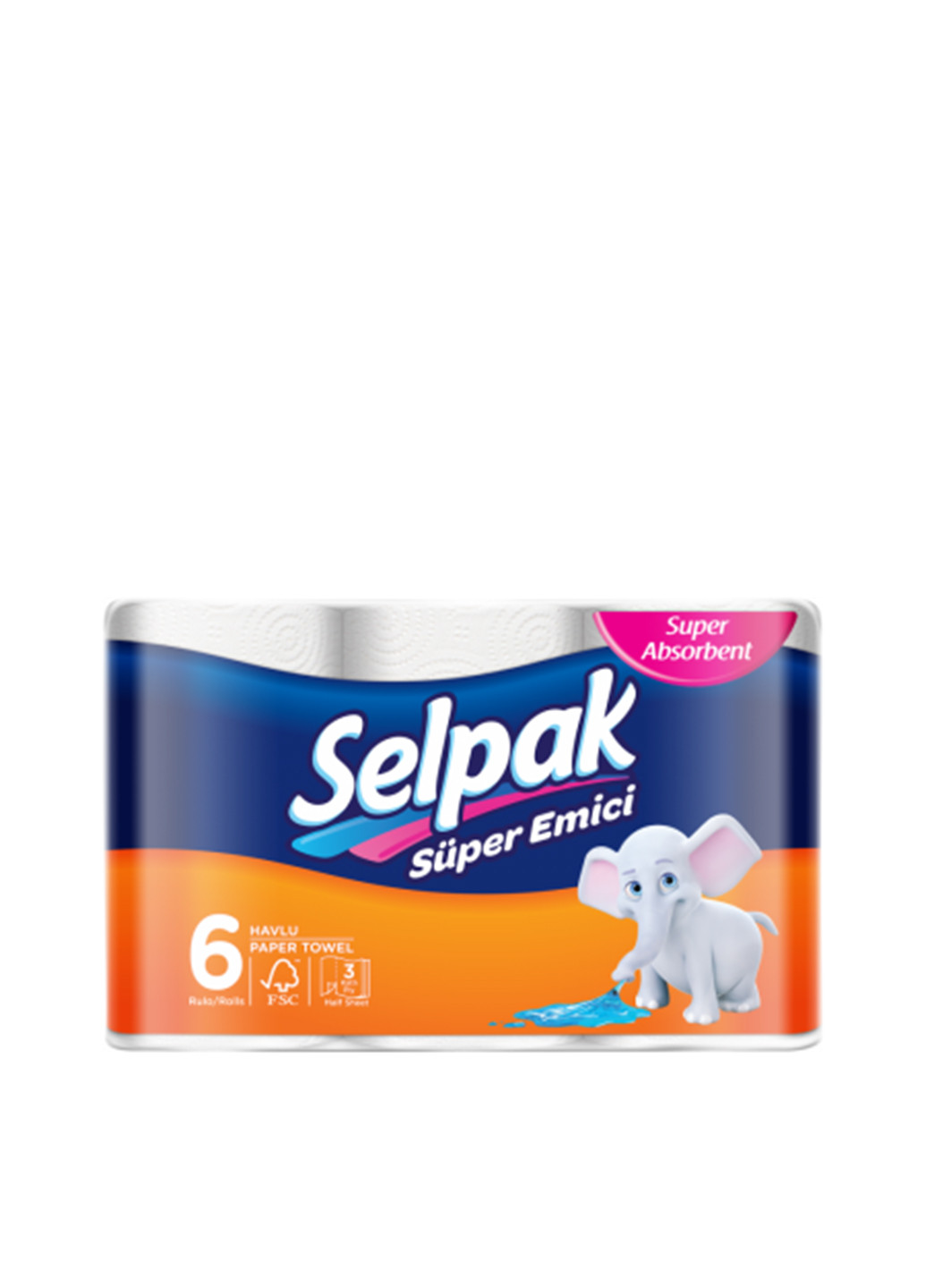 Бумажные полотенца (6 рулонов) Selpak (151347096)