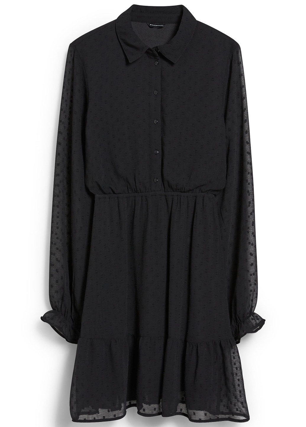 Черное кэжуал платье рубашка C&A однотонное