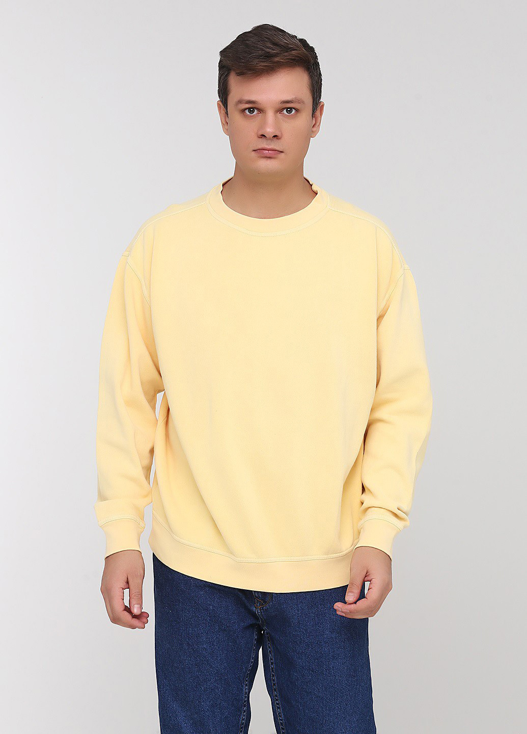 Жовтий світшот Blue 84 однотонний без декору (361959962)