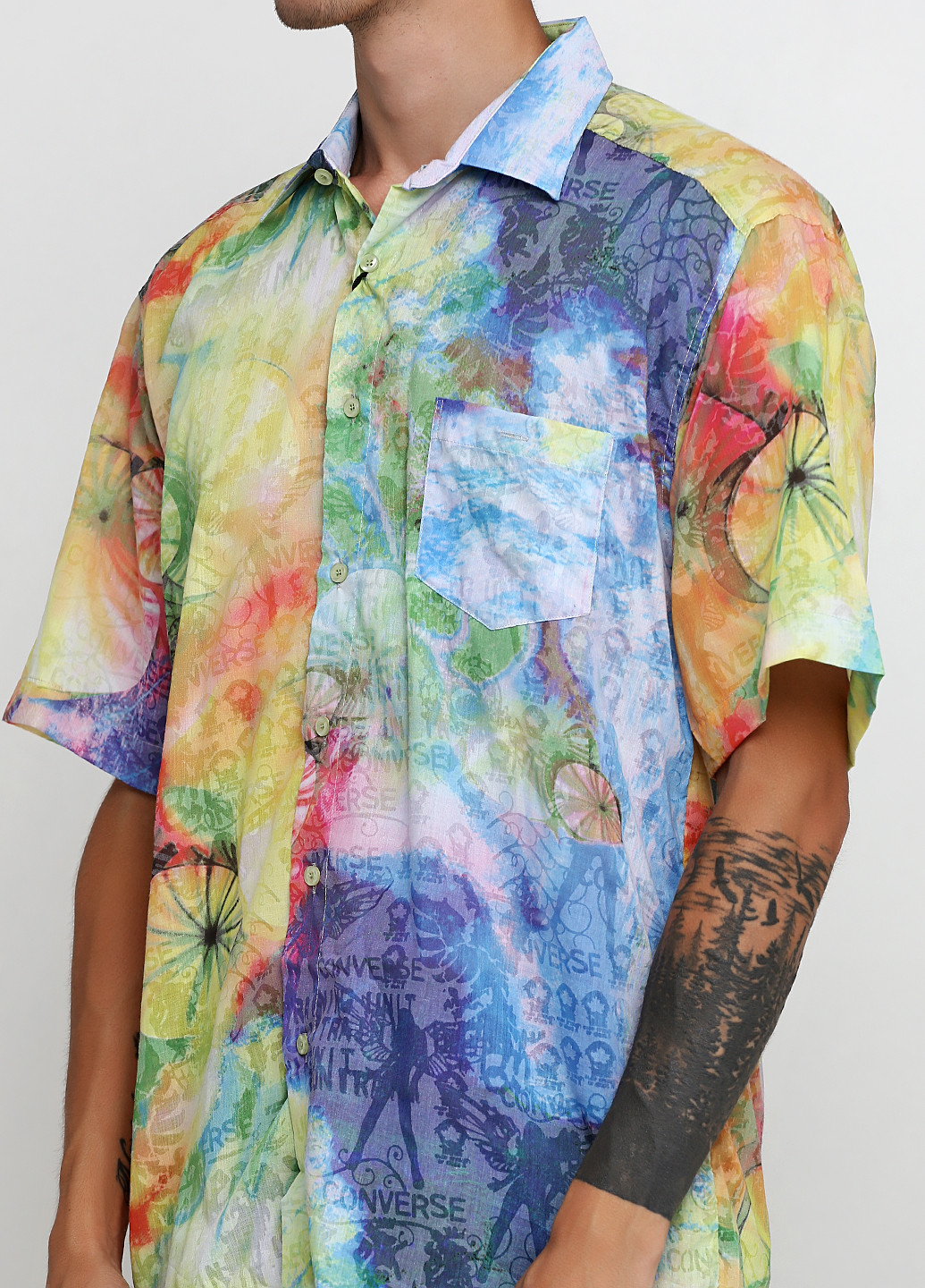 Цветная кэжуал рубашка с абстрактным узором RW