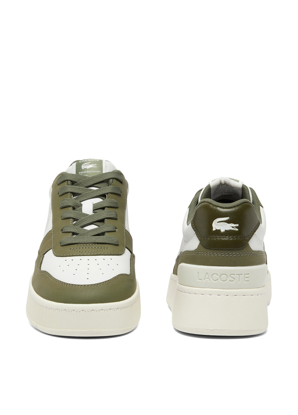 Оливковые (хаки) демисезонные кроссовки Lacoste Aceclip Premium