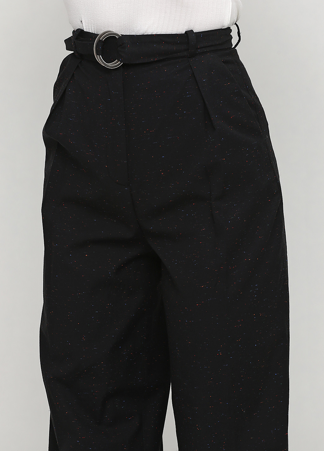 Черные кэжуал демисезонные прямые брюки Care Label
