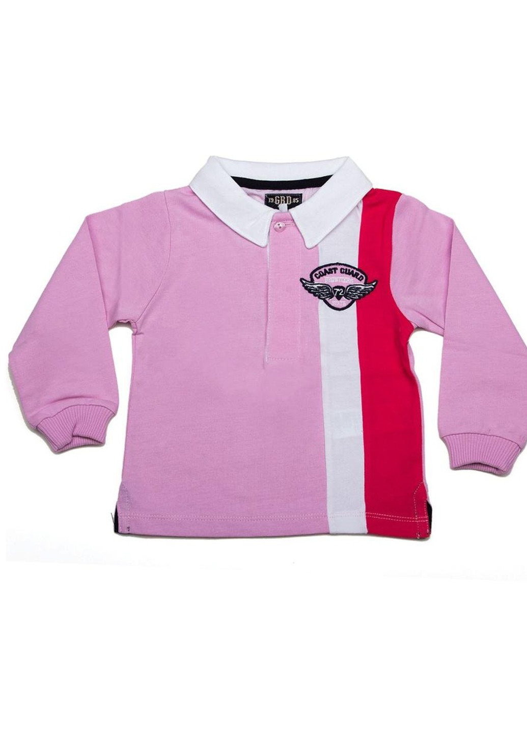 Розовая детская футболка-поло для девочки Girandola с рисунком