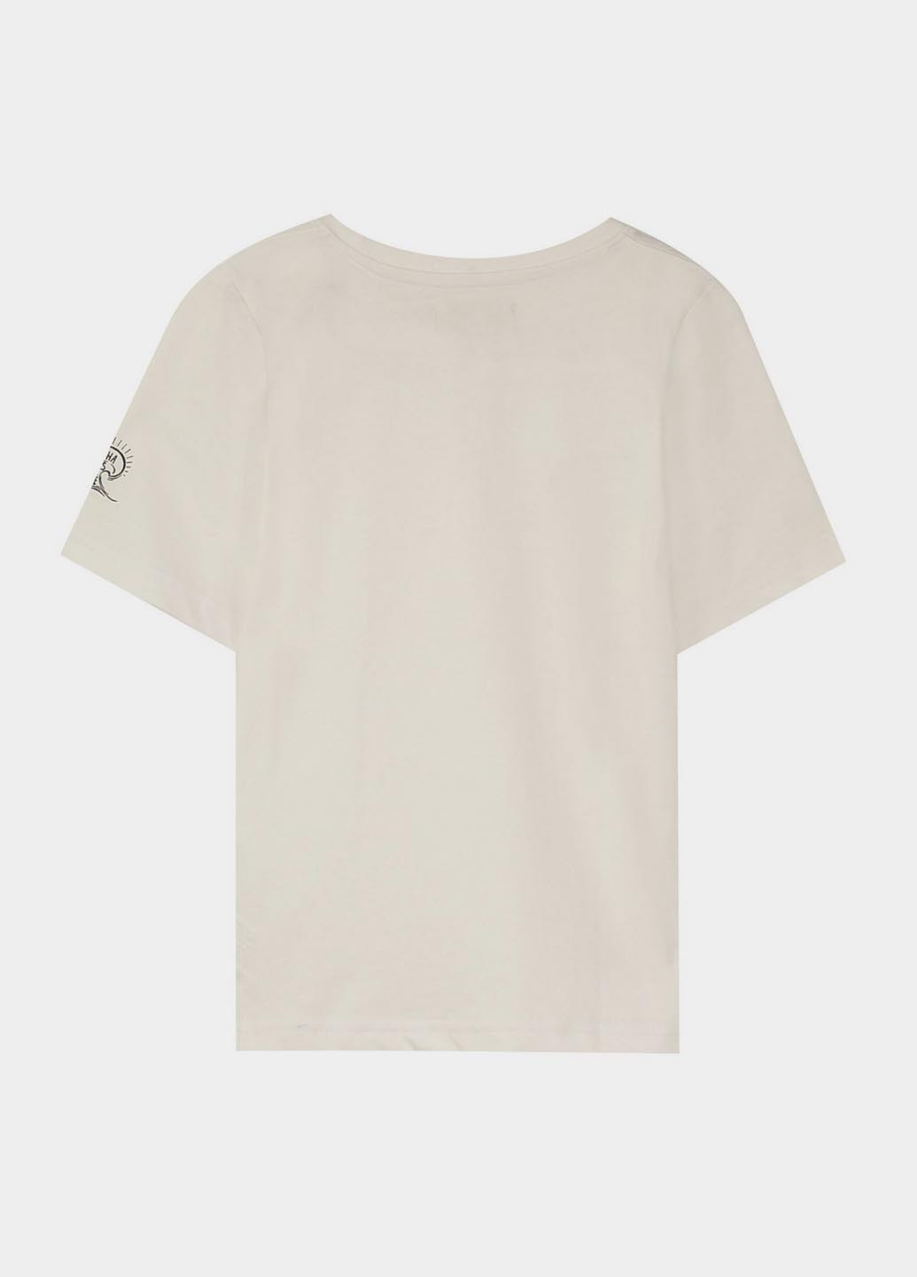 Белая летняя футболка Piazza Italia