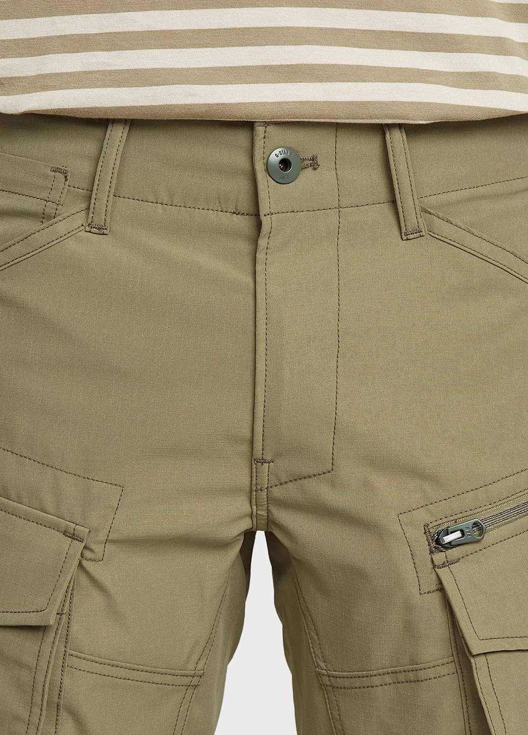 Оливковые кэжуал демисезонные зауженные, карго брюки G-Star Raw