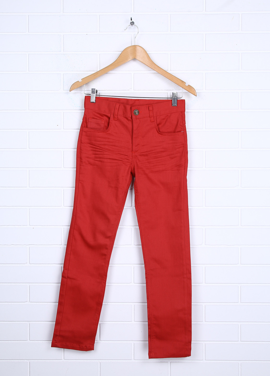Красные демисезонные со средней талией джинсы Kiabi