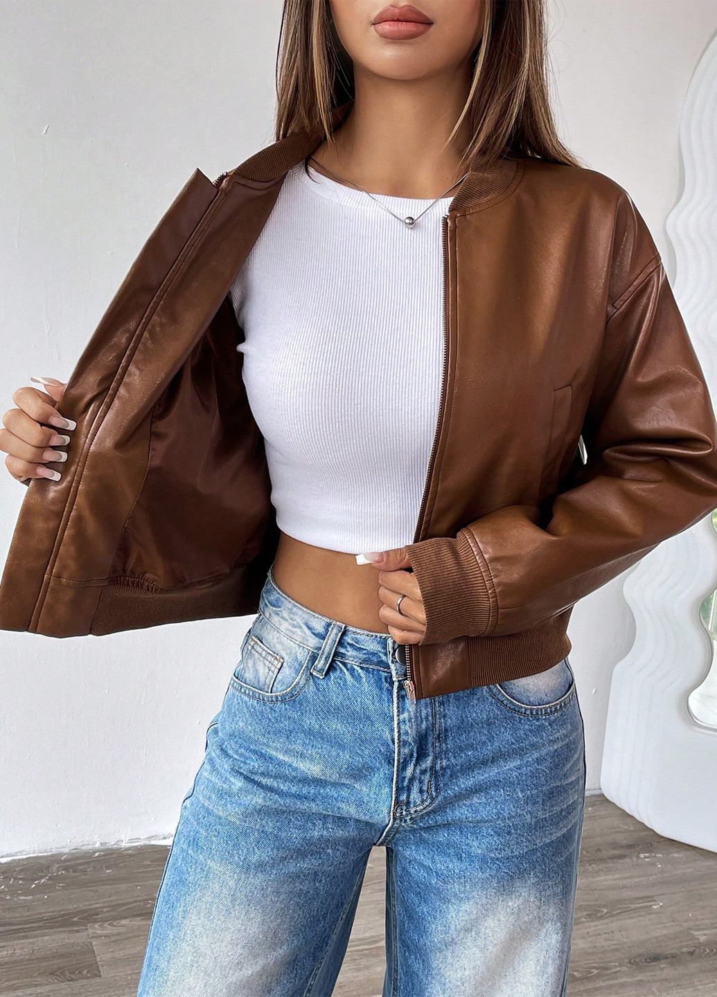 Бомбер SHEIN на блискавці (337833242)