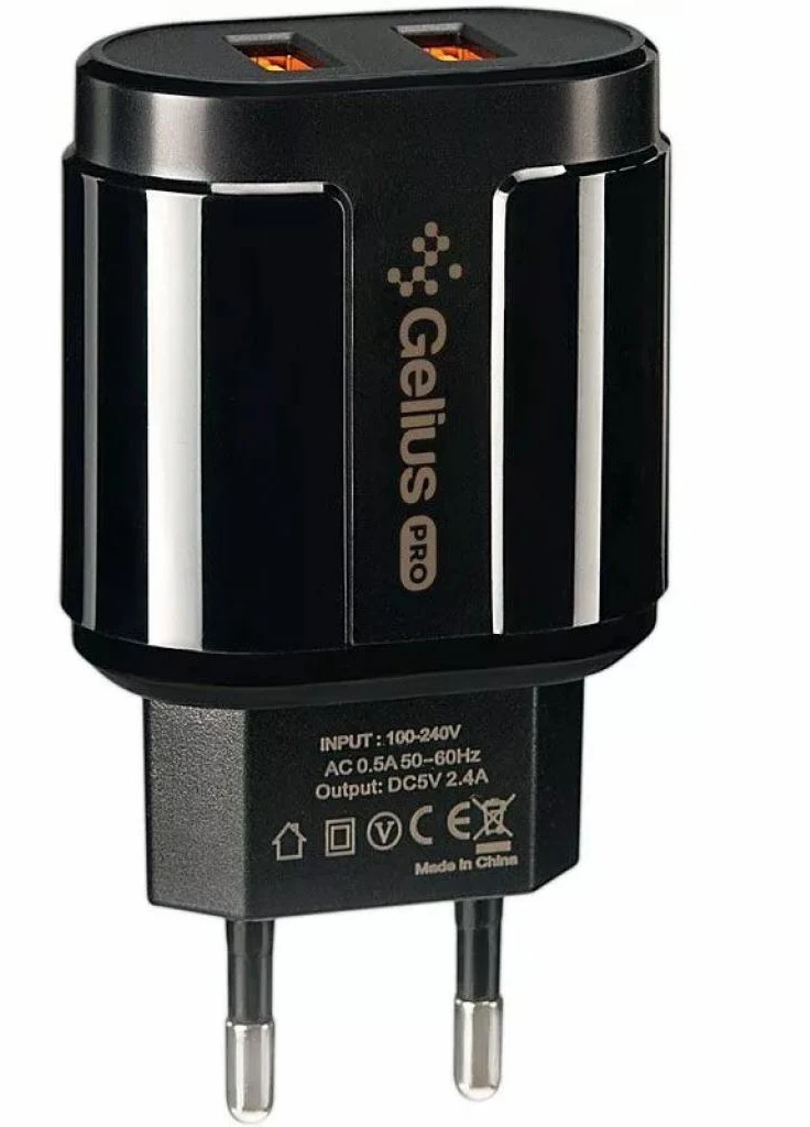 Зарядное устройство Pro Avangard GP-HC06 2USB 2.4A + Cable iPhone X Black (00000075587) Gelius (216637867)