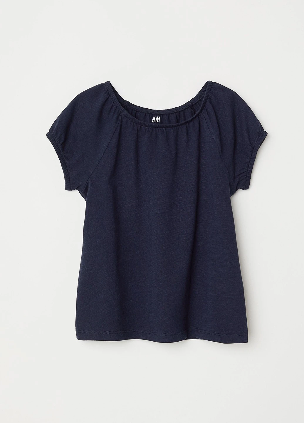 Синяя однотонная блузка H&M демисезонная