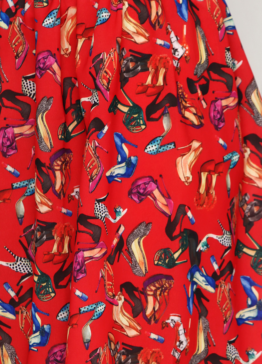 Красная кэжуал с рисунком юбка Gator а-силуэта (трапеция)