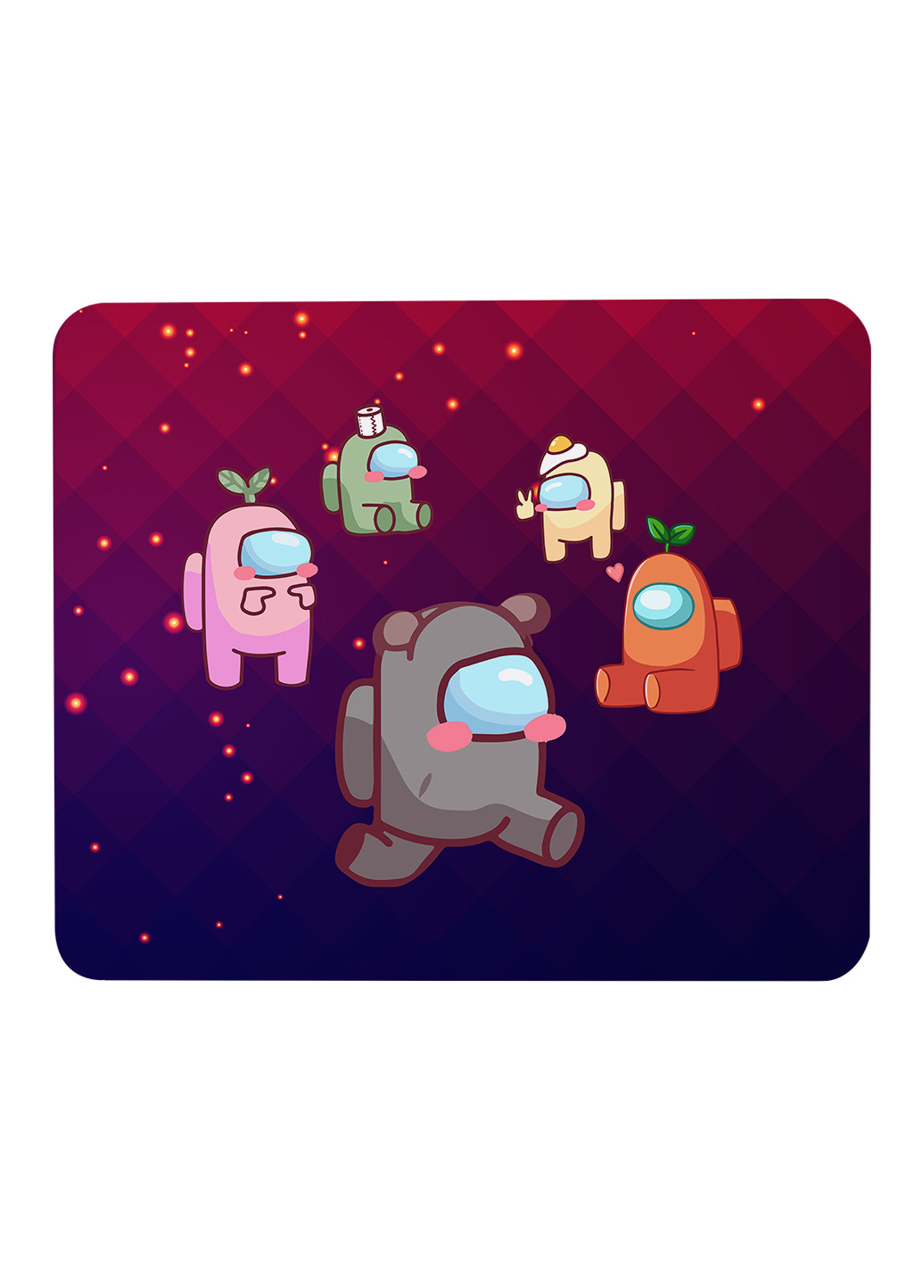 Коврик для мышки Амонг Ас (Among Us) (25108-2407) 22х18 см MobiPrint (222995324)