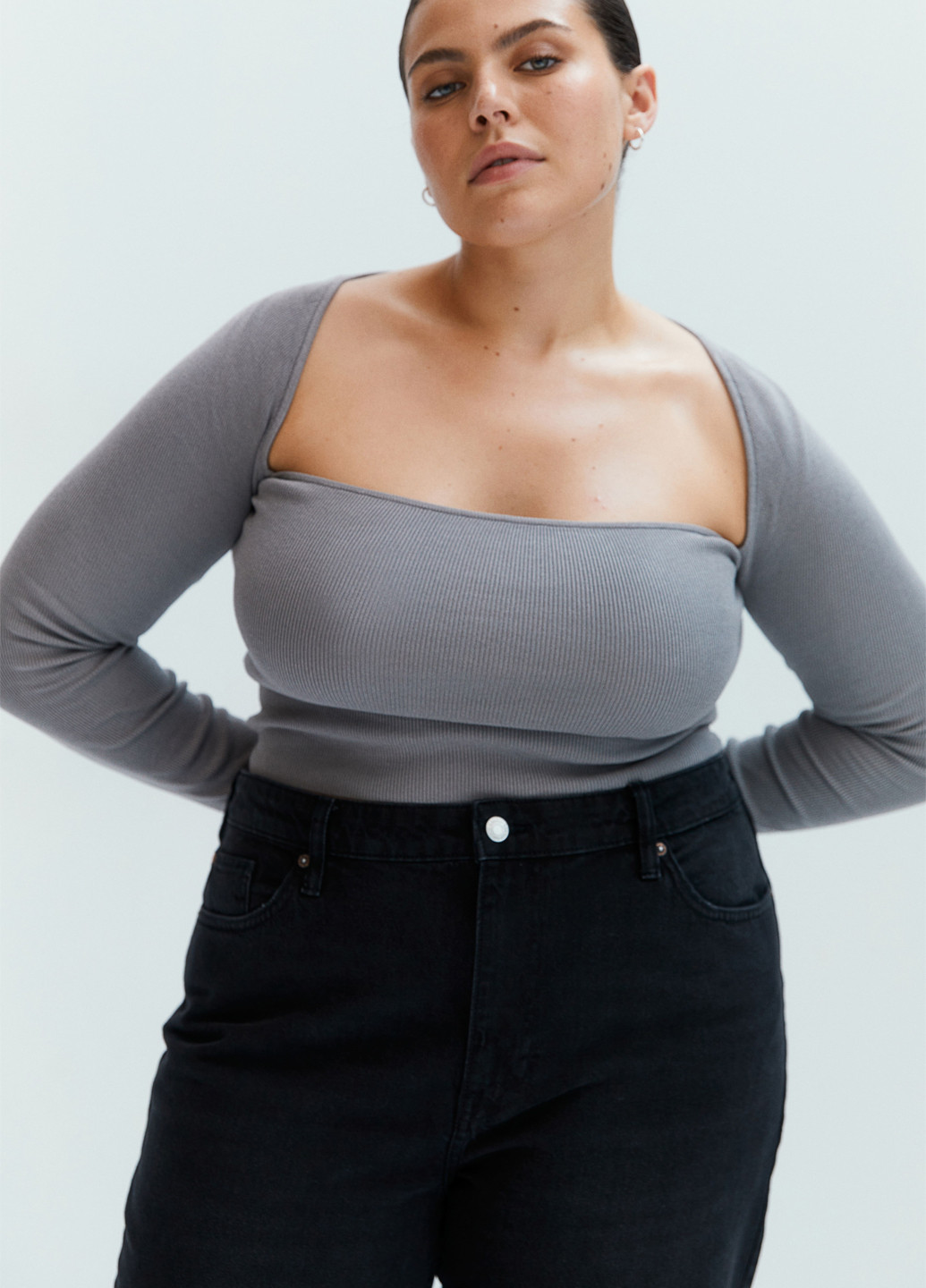 Серый демисезонный джемпер джемпер H&M