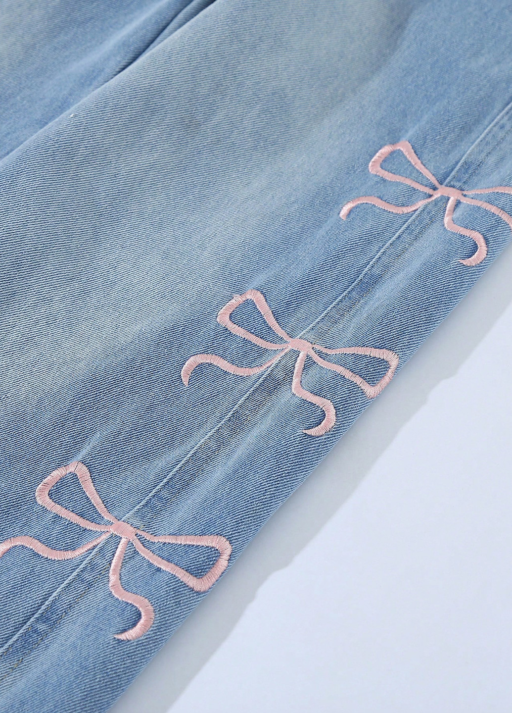 Синие демисезонные палаццо джинсы SHEIN