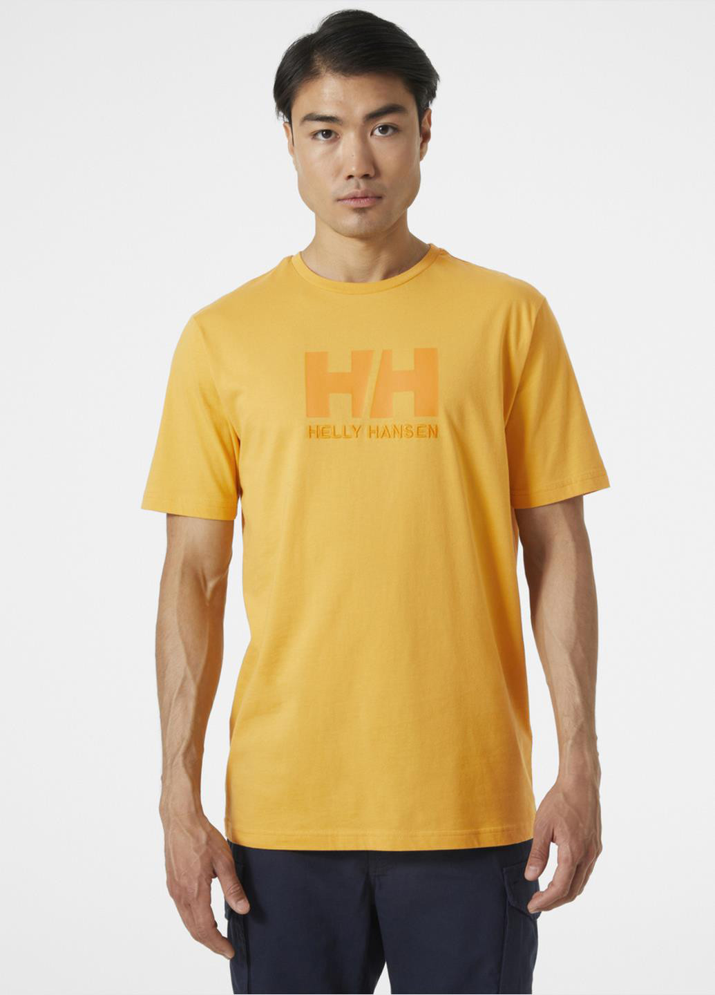Желтая футболка 33979-364 Helly Hansen Logo T-shirt