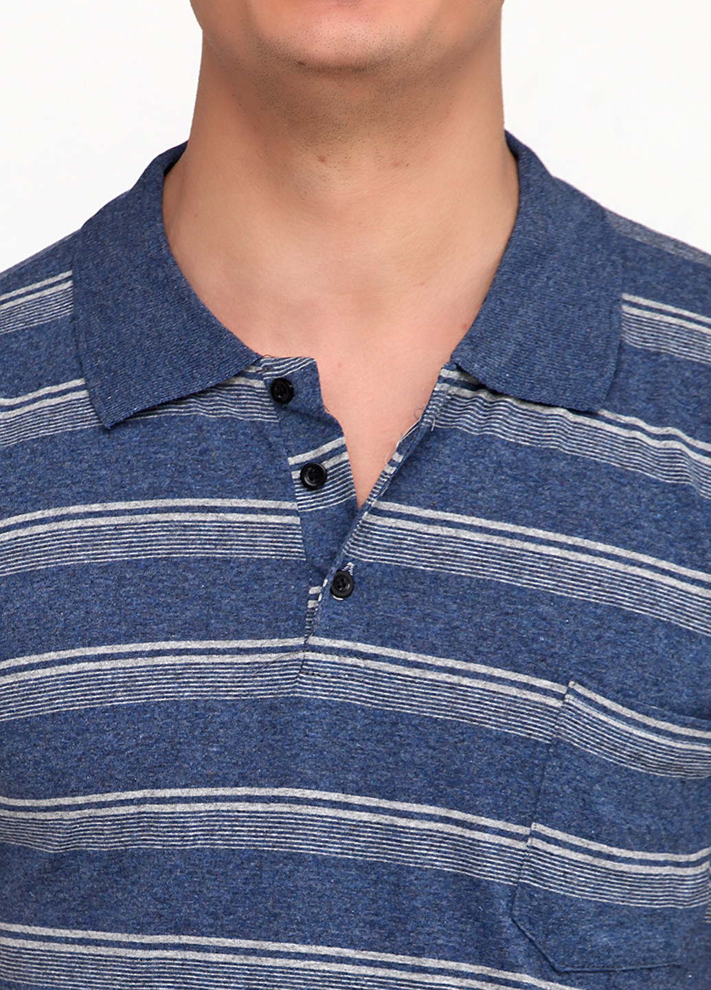 Джинсовая футболка-поло для мужчин Chiarotex в полоску