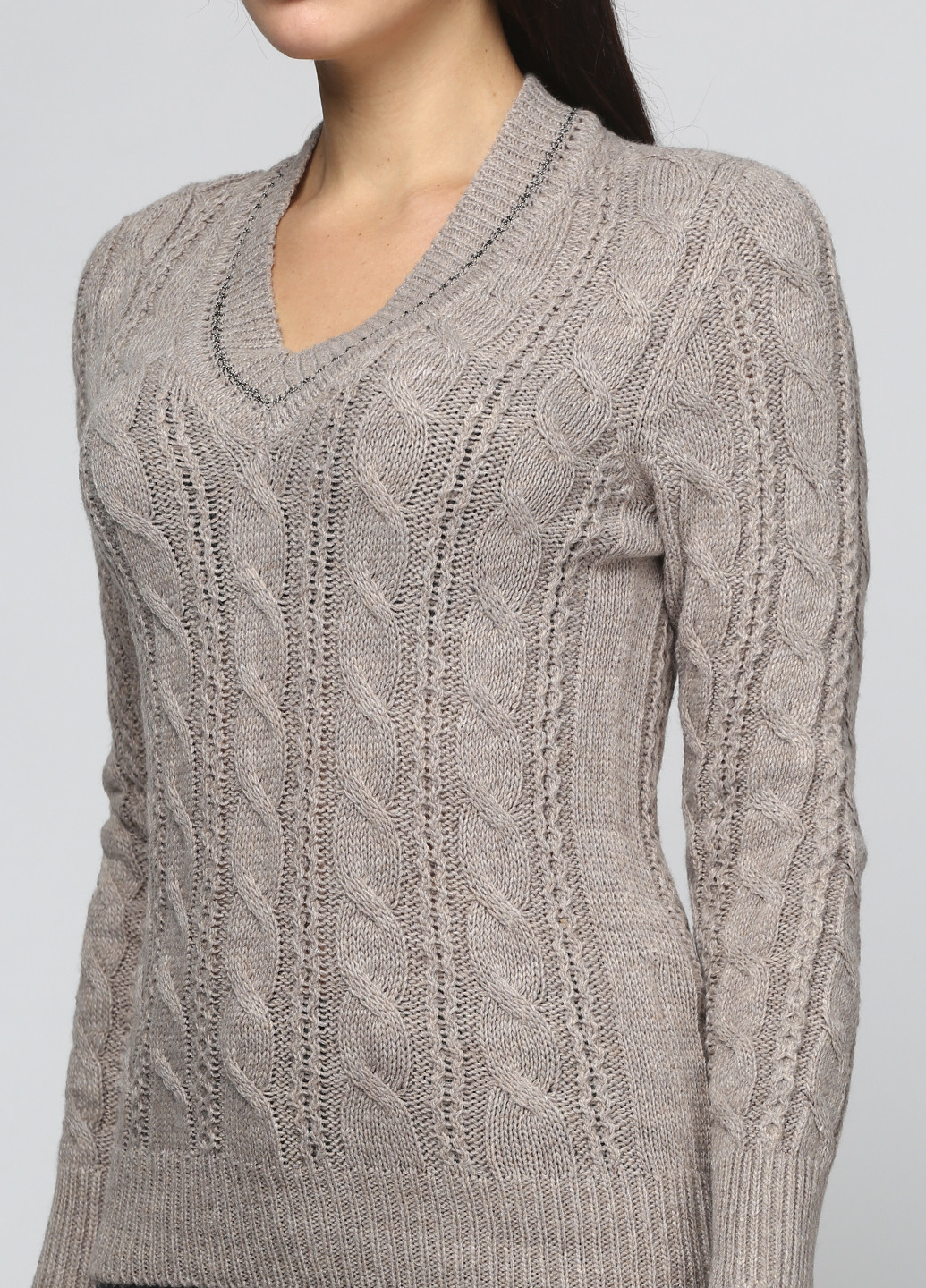 Бежевый демисезонный пуловер пуловер Folgore Milano